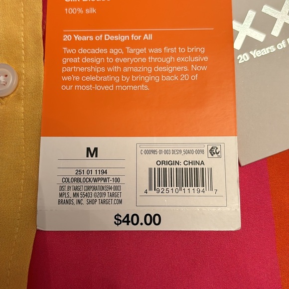 Isaac Mizrahi silk blouse - Picture 3 of 5